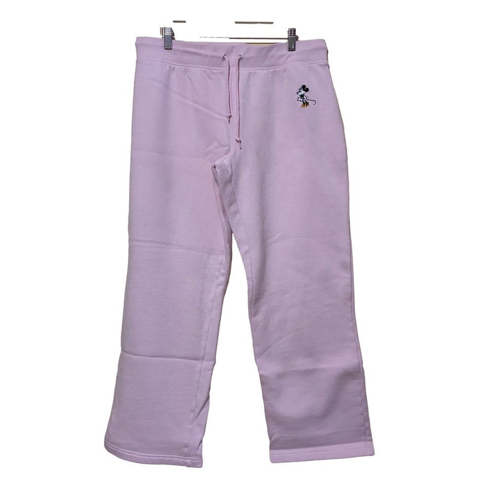 Walt Disney World Fleece Mini Mouse Sweatpants Womens L Pink High-Waisted Lounge